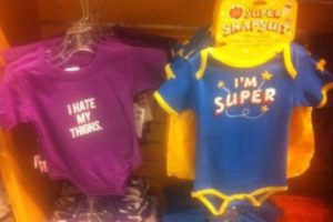 Baby clothes with staggeringly misogynistic statements